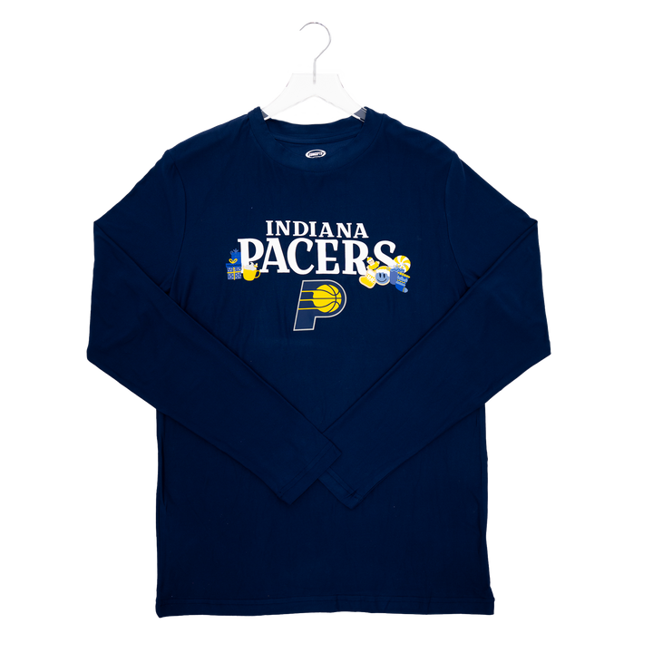 Adult Indiana Pacers Chestnut Holiday PJ Set in Navy by College Concepts