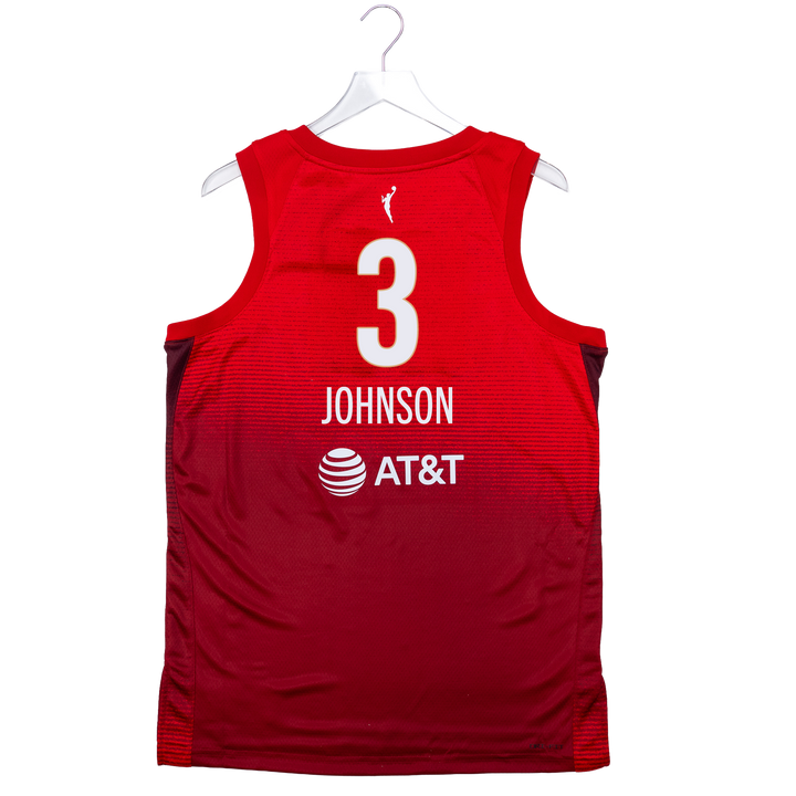 Adult Indiana Fever #3 Raven Johnson 2026 Rebel Swingman Jersey in Red by Nike