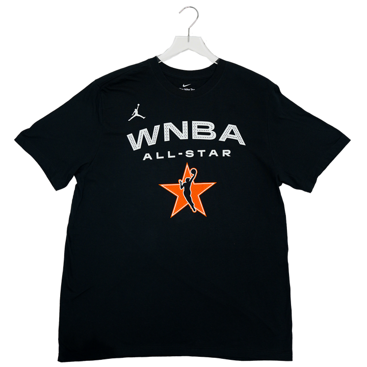 Adult Indiana Fever #0 Kelsey Mitchell 2025 WNBA All-Star Game Name and Number T-shirt in Black by Jordan Brand