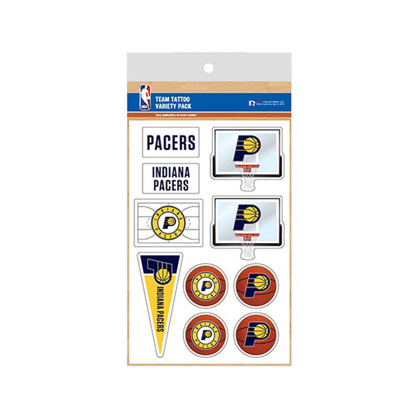 Indiana Pacers Tattoo Variety Pack - Full Set View