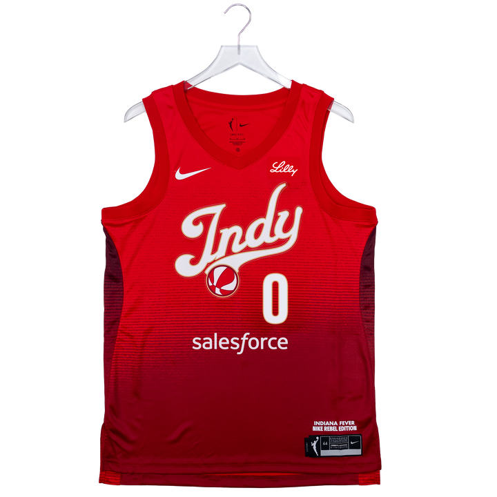 Adult Indiana Fever #0 Kelsey Mitchell 2026 Rebel Swingman Jersey in Red by Nike