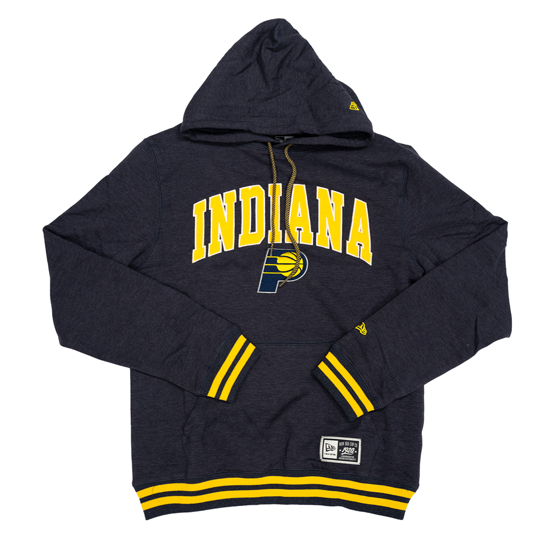 Adult Indiana Pacers Mesh Wordmark Hooded Fleece in Navy by New Era