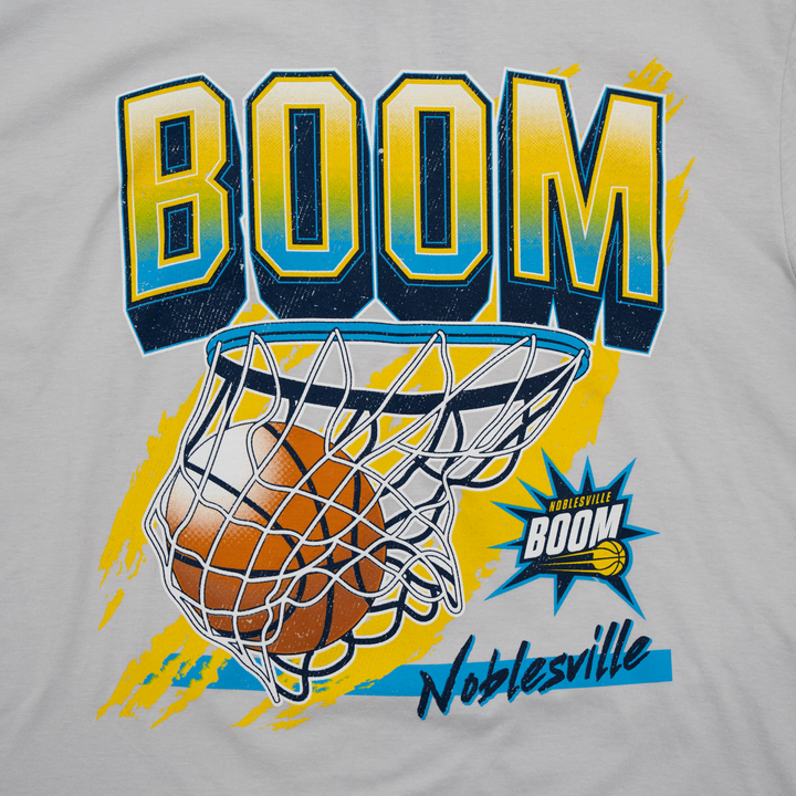 Adult Noblesville Boom Swish T-shirt in Grey by Boom Team Store