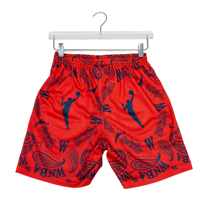 Adult Indiana Fever Paisley Shorts in Red by Playa Society