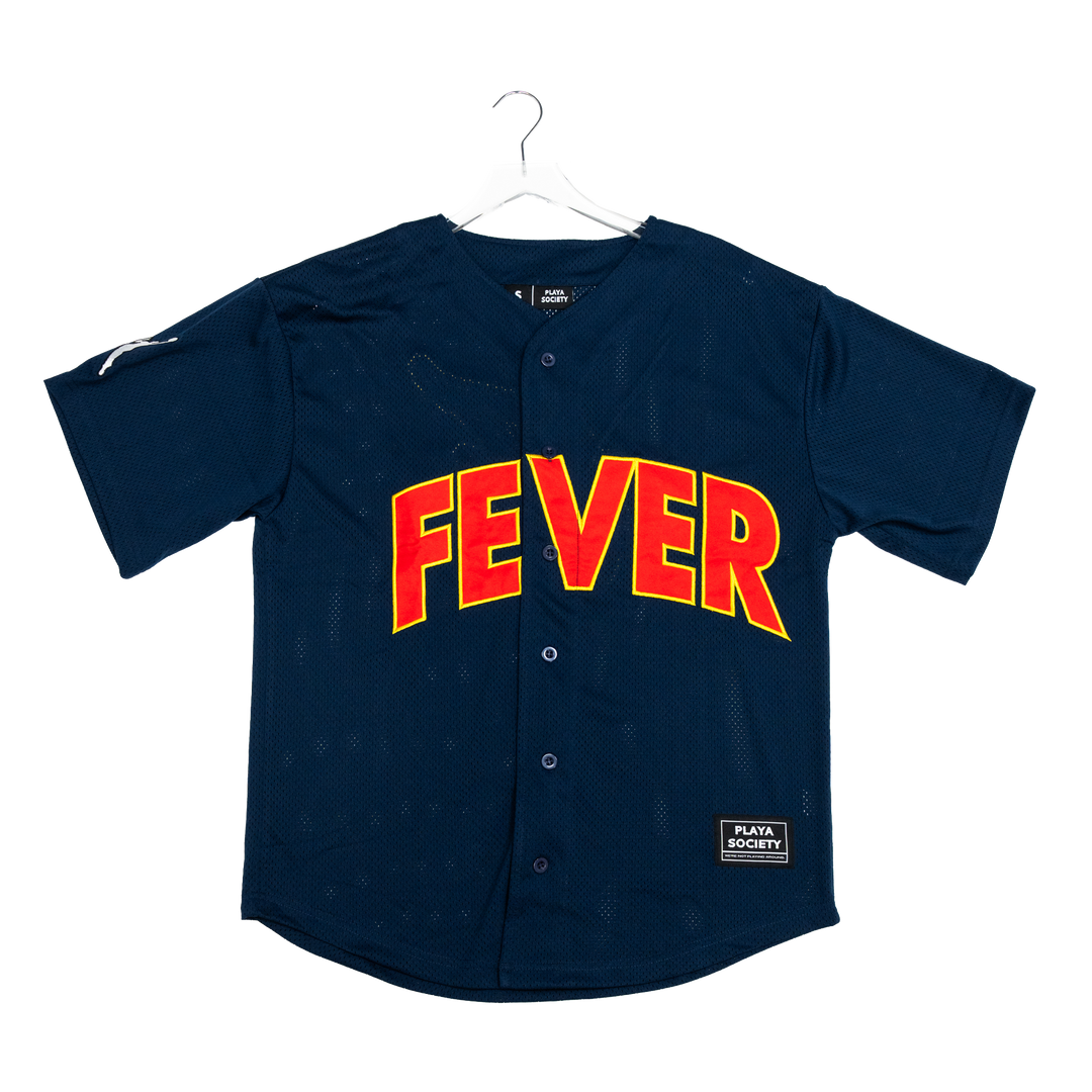 Adult Indiana Fever Baseball Jersey in Navy by Playa Society