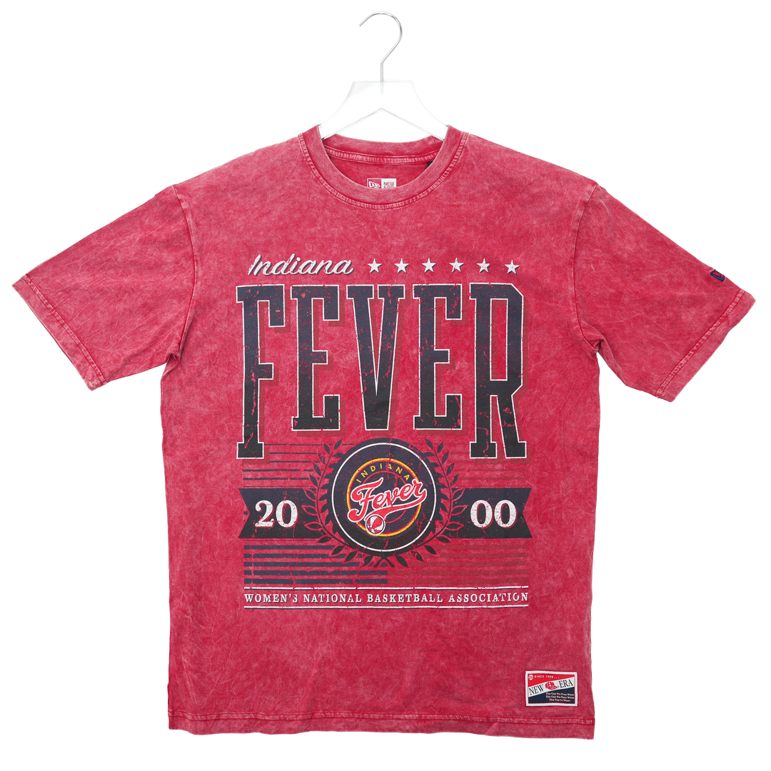 Red t-shirt with 'Indiana Fever' text on a white background