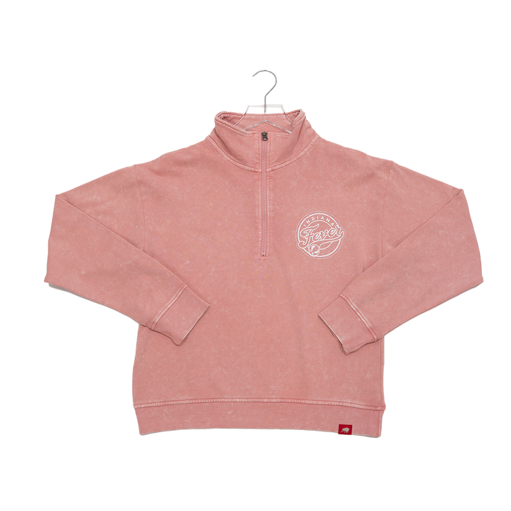 Women's Indiana Fever Iggy 1/4 Zip Fleece in Pink by Sportiqe