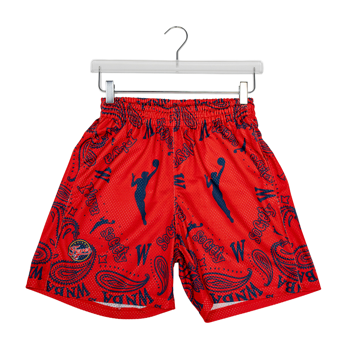 Adult Indiana Fever Paisley Shorts in Red by Playa Society