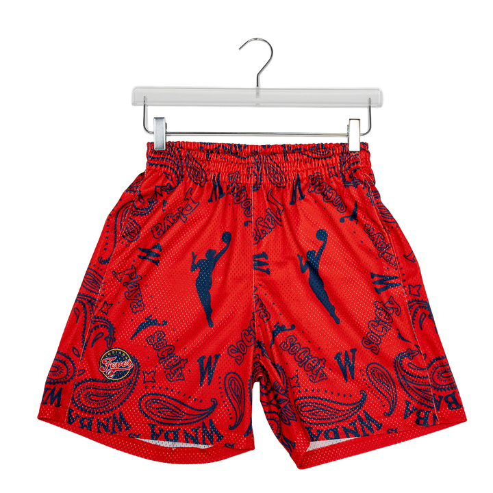 Adult Indiana Fever Paisley Shorts in Red by Playa Society