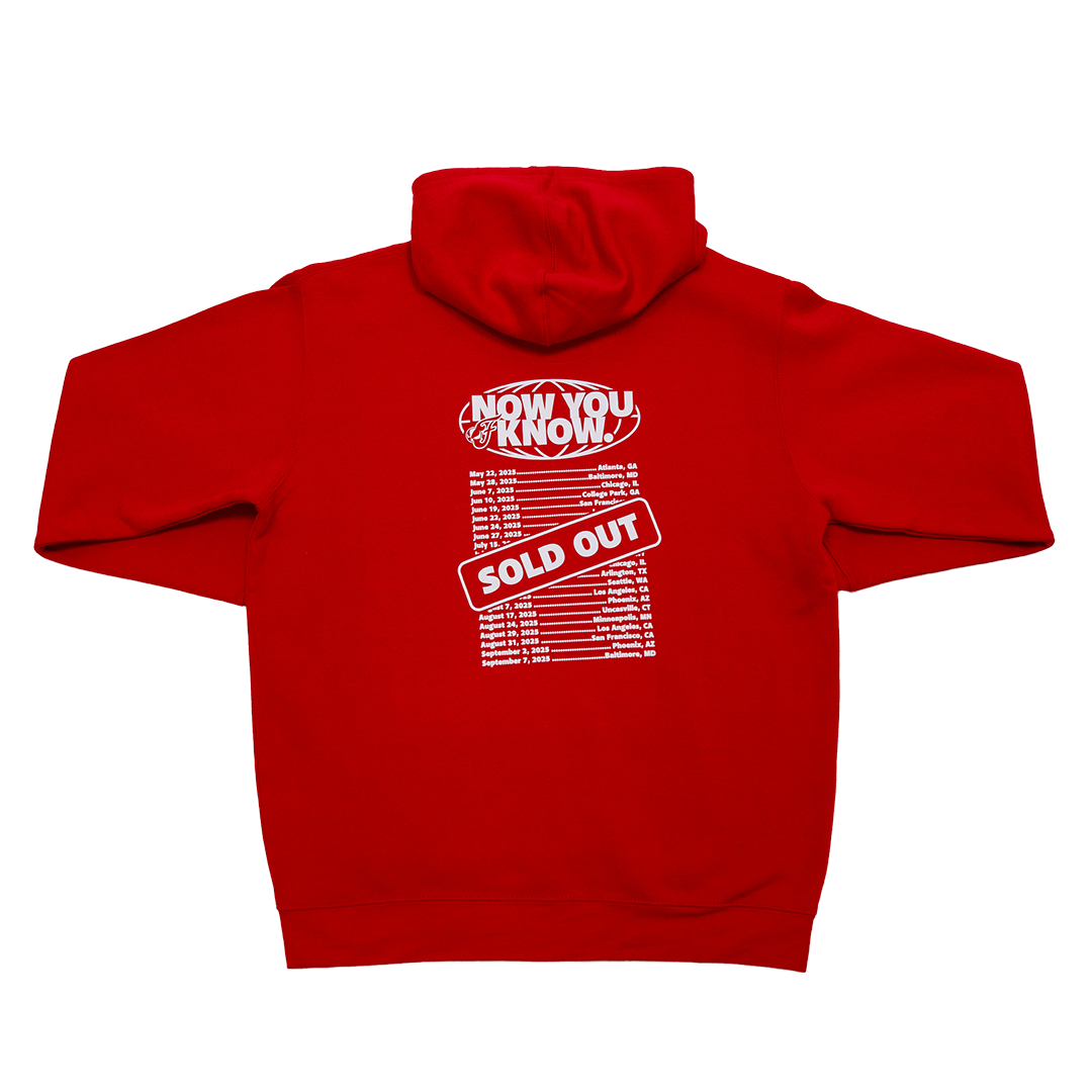 Adult Indiana Fever 'SOLD OUT' Tour Hooded Sweatshirt in Red by Fever Team Store