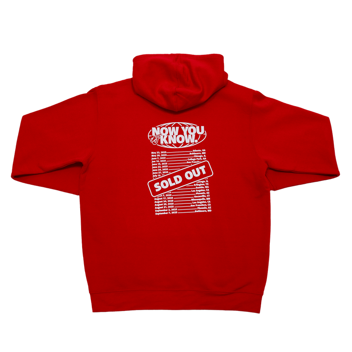 Adult Indiana Fever 'SOLD OUT' Tour Hooded Sweatshirt in Red by Fever Team Store