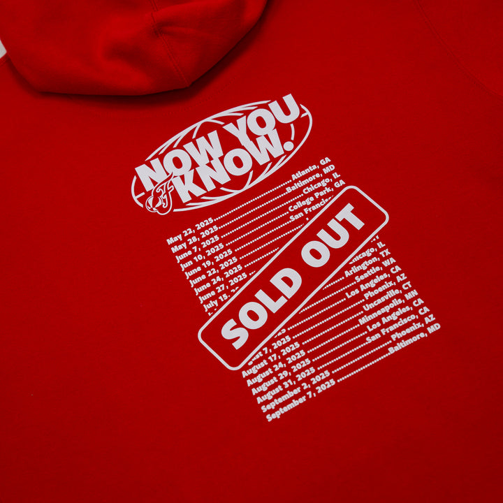 Adult Indiana Fever 'SOLD OUT' Tour Hooded Sweatshirt in Red by Fever Team Store