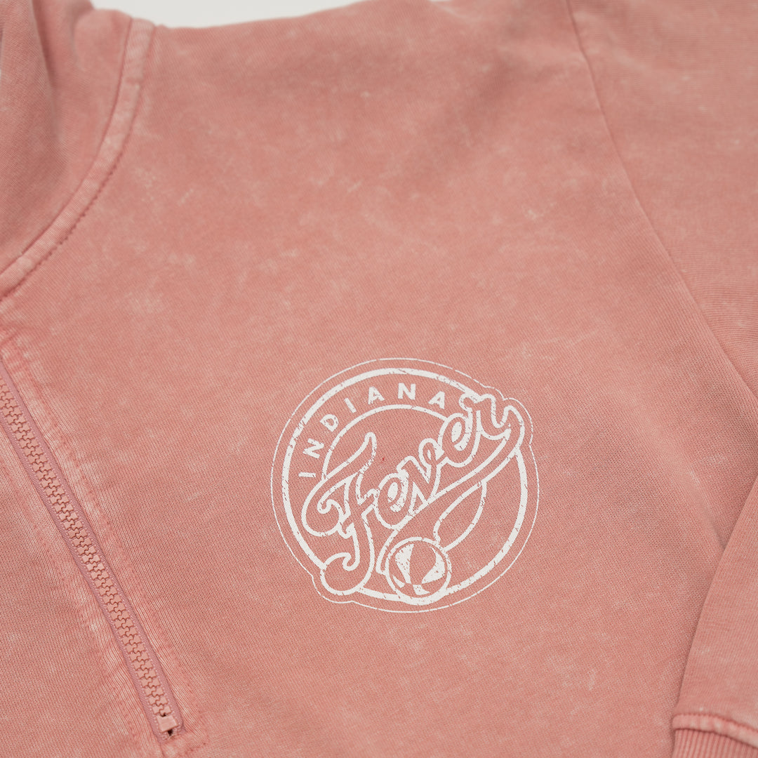Women's Indiana Fever Iggy 1/4 Zip Fleece in Pink by Sportiqe