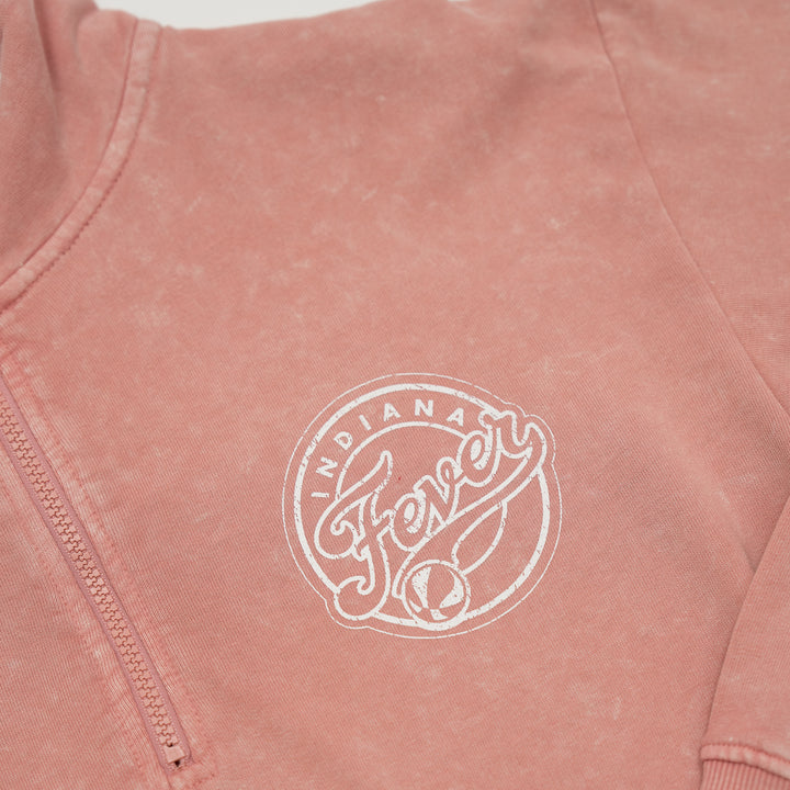 Women's Indiana Fever Iggy 1/4 Zip Fleece in Pink by Sportiqe