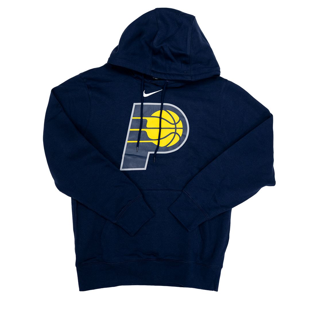Adult Indiana Pacers Primary Logo Club Hooded Sweatshirt in Navy by Nike