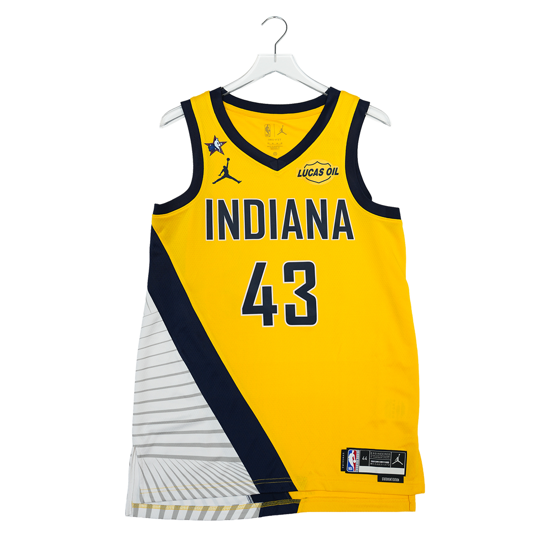 Adult Indiana Pacers #43 Pascal Siakam Statement Swingman Jersey in Gold by Jordan