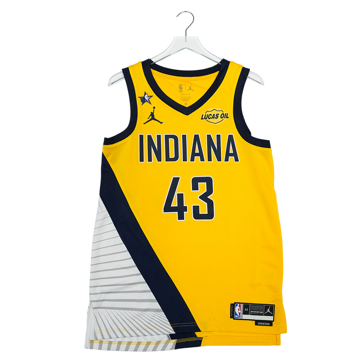 Adult Indiana Pacers #43 Pascal Siakam Statement Swingman Jersey in Gold by Jordan