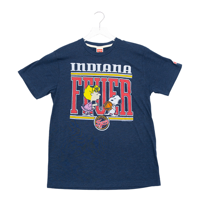 Adult Indiana Fever Short-Sleeve Peanuts T-Shirt in Navy by Homage