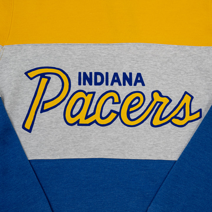 Adult Indiana Pacers Stripe Crewneck Sweatshirt in Gold by Homage