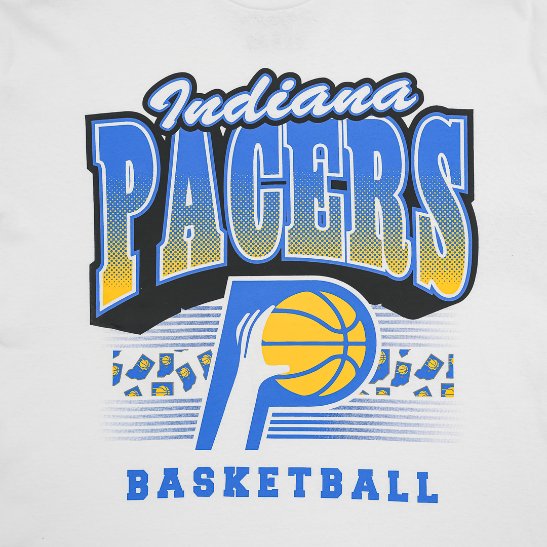 Adult Indiana Pacers 25-26' CITY EDITION Hand Check Foundation T-shirt in White by '47