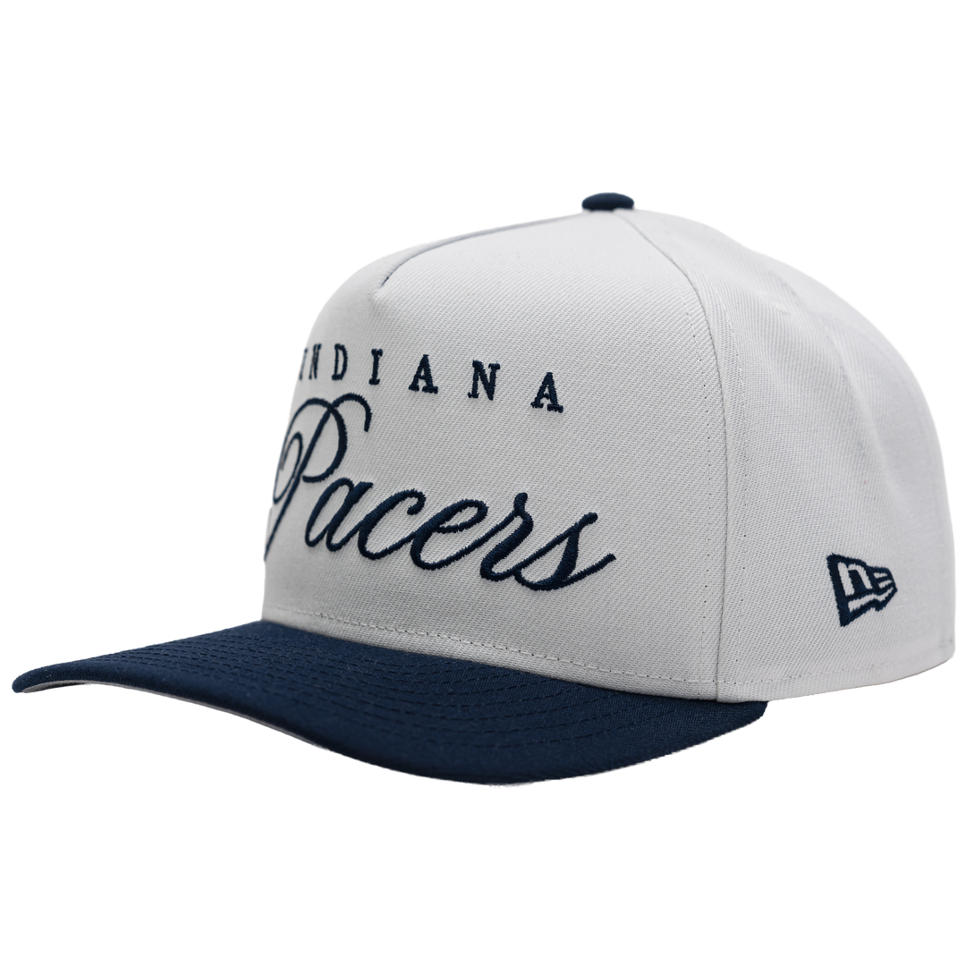 Adult Indiana Pacers Official 2025 NBA Draft 9Forty A-Frame Hat in Navy by New Era