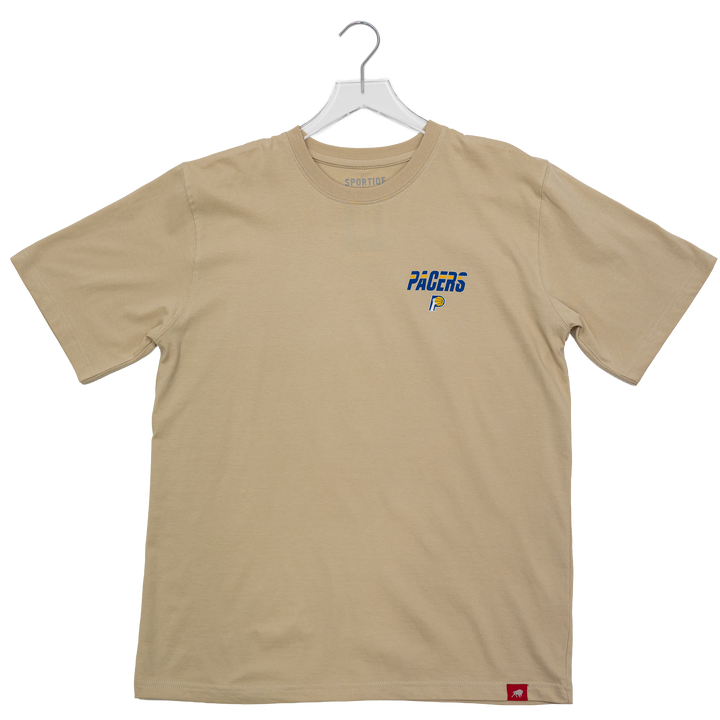 Adult Indiana Pacers 25-26' CITY EDITION Mixtape T-shirt in Natural by Sportiqe