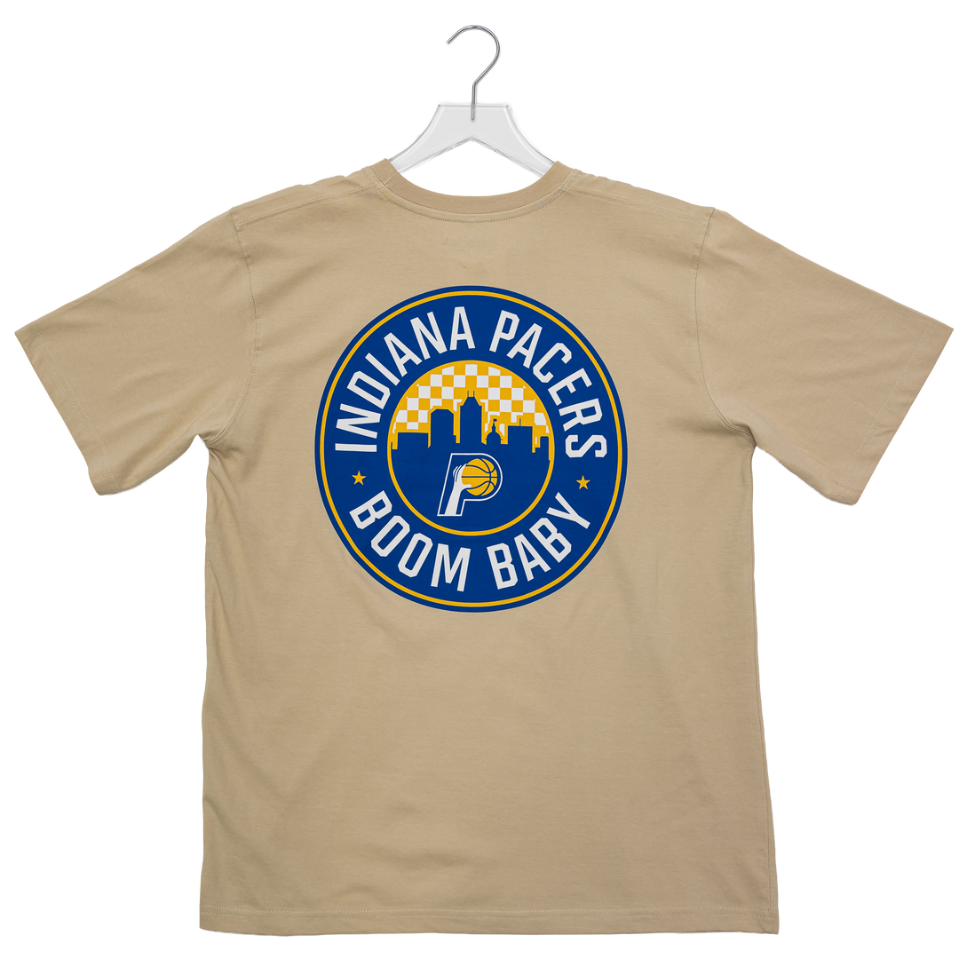 Adult Indiana Pacers 25-26' CITY EDITION Mixtape T-shirt in Natural by Sportiqe
