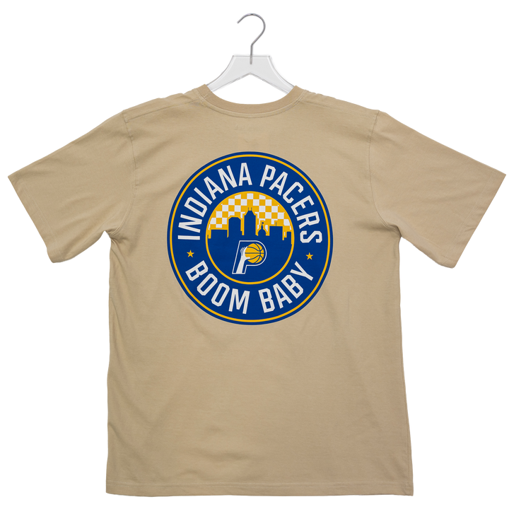 Adult Indiana Pacers 25-26' CITY EDITION Mixtape T-shirt in Natural by Sportiqe