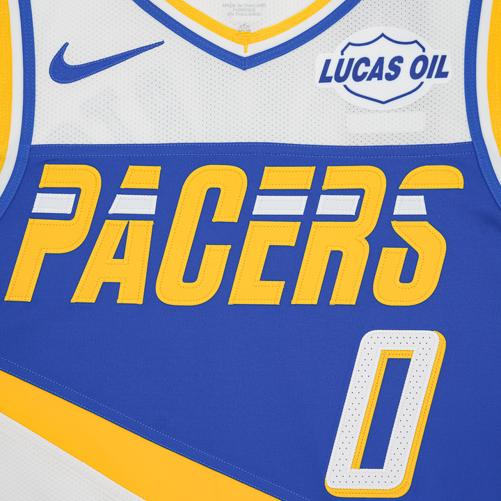 Adult Indiana Pacers 25-26' CITY EDITION #0 Tyrese Haliburton Authentic Jersey in White by Nike