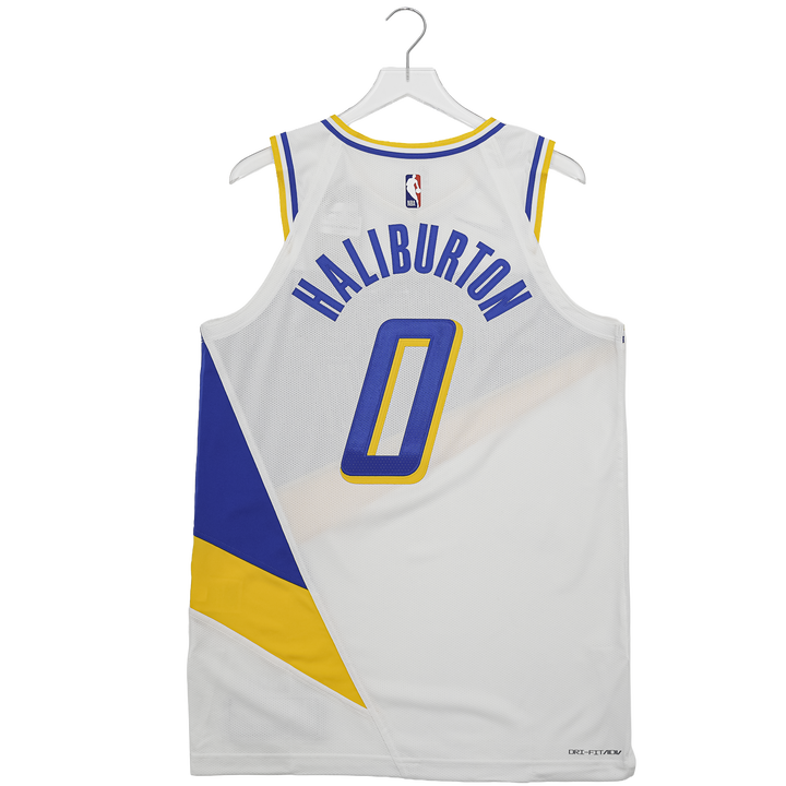 Adult Indiana Pacers 25-26' CITY EDITION #0 Tyrese Haliburton Authentic Jersey in White by Nike