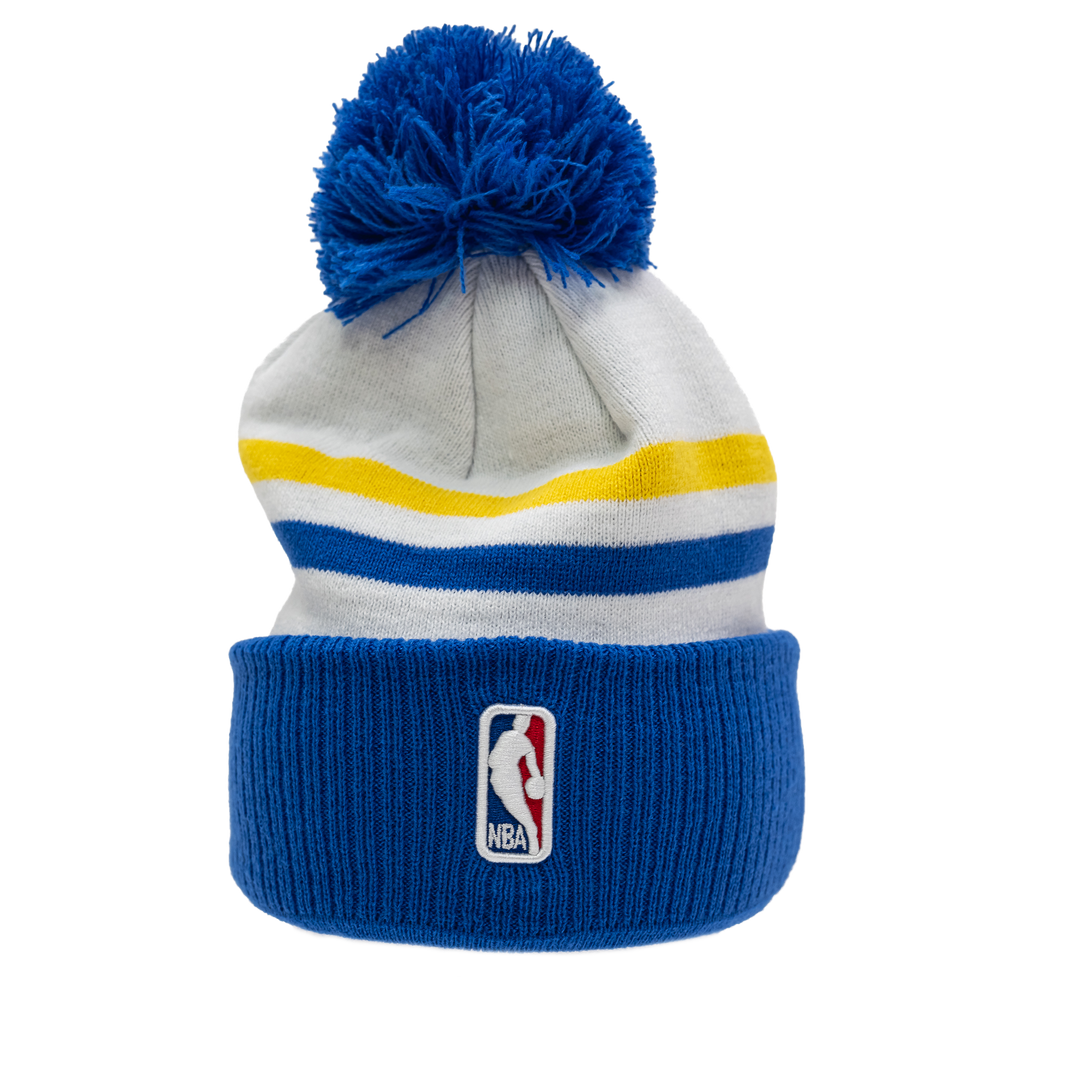 Adult Indiana Pacers 25-26' CITY EDITION Pom Knit Hat in White by New Era