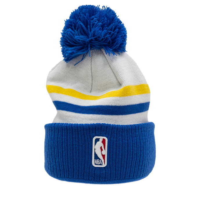 Adult Indiana Pacers 25-26' CITY EDITION Pom Knit Hat in White by New Era