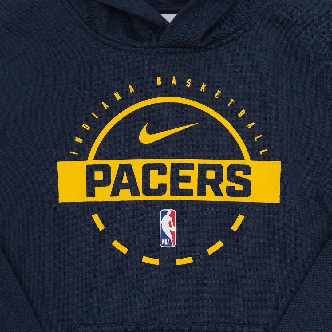 Youth Indiana Pacers 25-26' Practice Club Hooded Sweatshirt in Navy by Nike