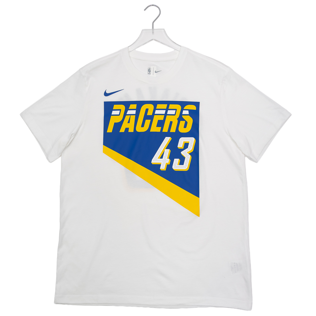 Adult Indiana Pacers 25-26' CITY EDITION #43 Pascal Siakam Name and Number T-shirt in White by Nike