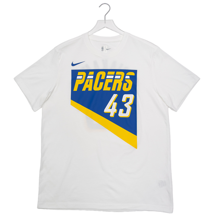 Adult Indiana Pacers 25-26' CITY EDITION #43 Pascal Siakam Name and Number T-shirt in White by Nike