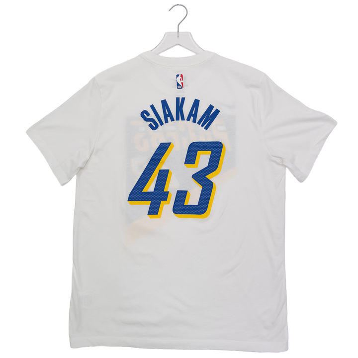 Adult Indiana Pacers 25-26' CITY EDITION #43 Pascal Siakam Name and Number T-shirt in White by Nike