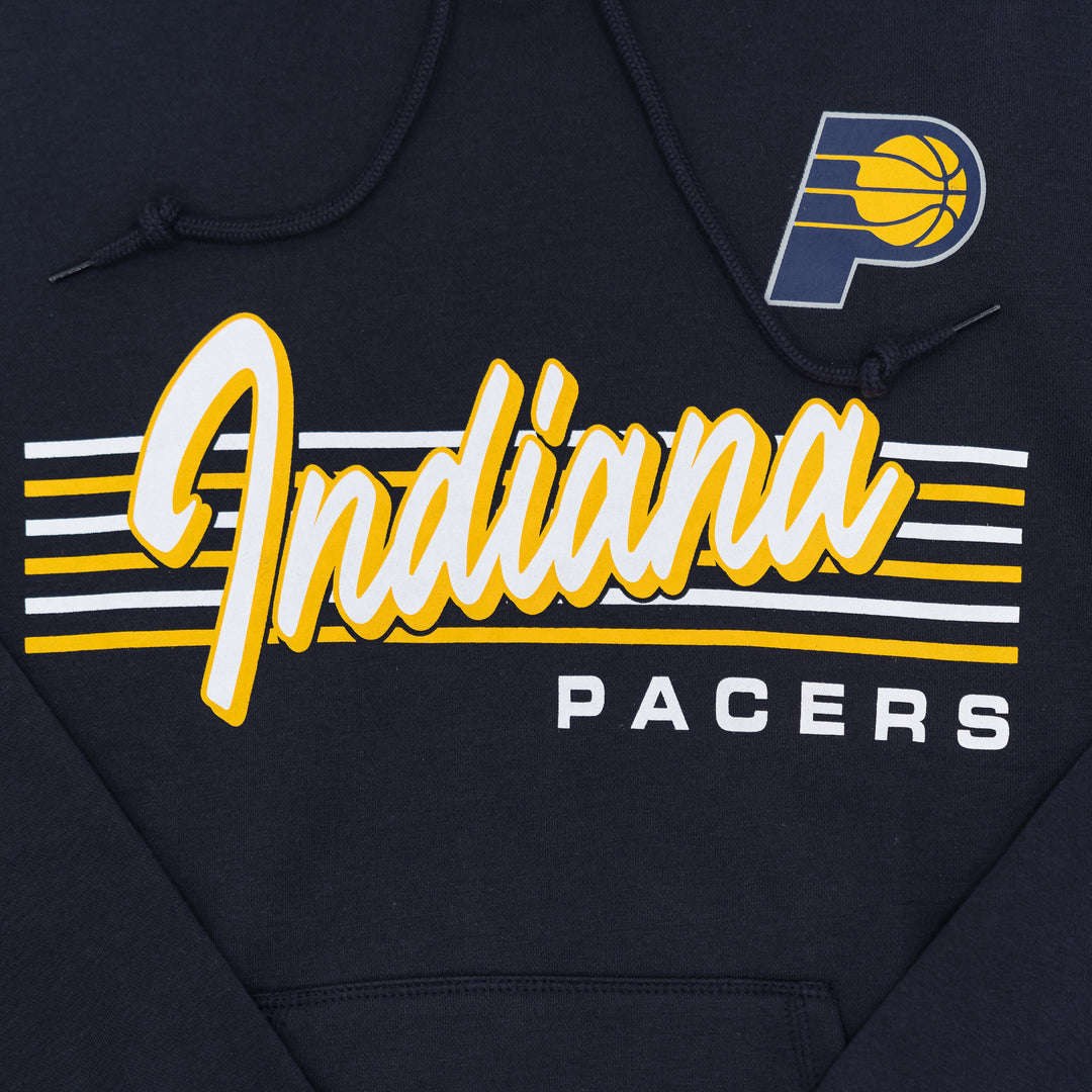 Adult Indiana Pacers Throwback Hooded Sweatshirt in Navy by New Era
