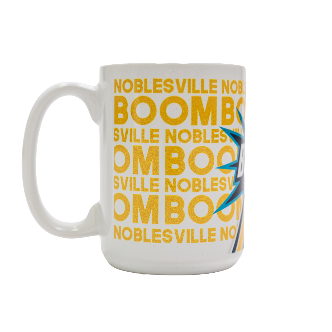 Noblesville Boom 15oz Ceramic Mug in Navy by Rico Industries