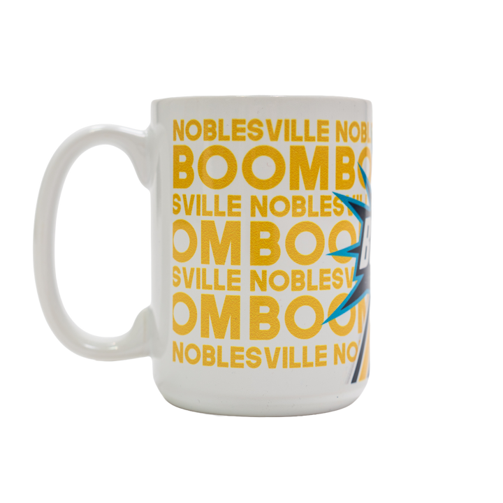 Noblesville Boom 15oz Ceramic Mug in Navy by Rico Industries