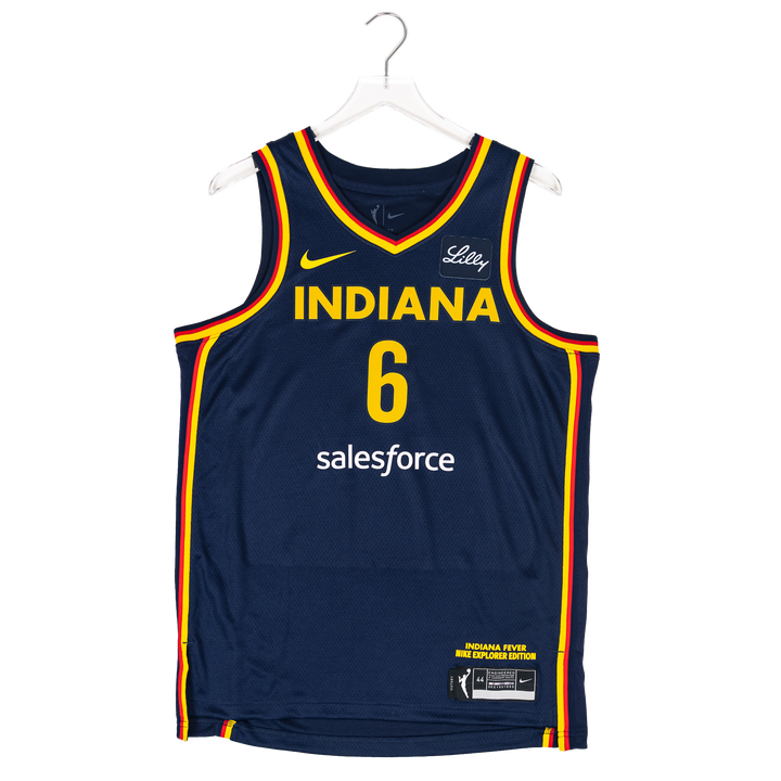 Adult Indiana Fever #6 Natasha Howard Explorer Swingman Jersey in Navy by Nike