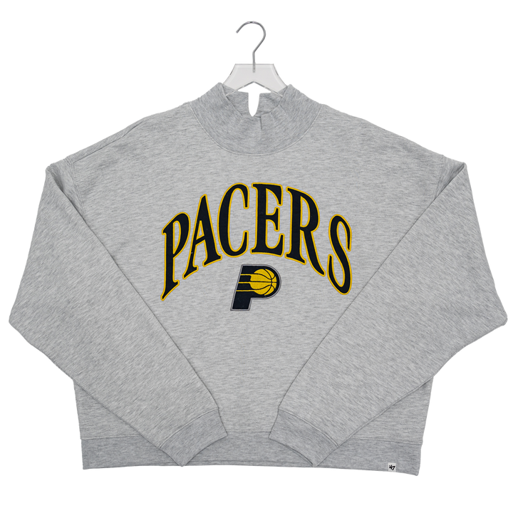Women's Indiana Pacers Vintage Mock Crewneck Sweatshirt in Grey by '47