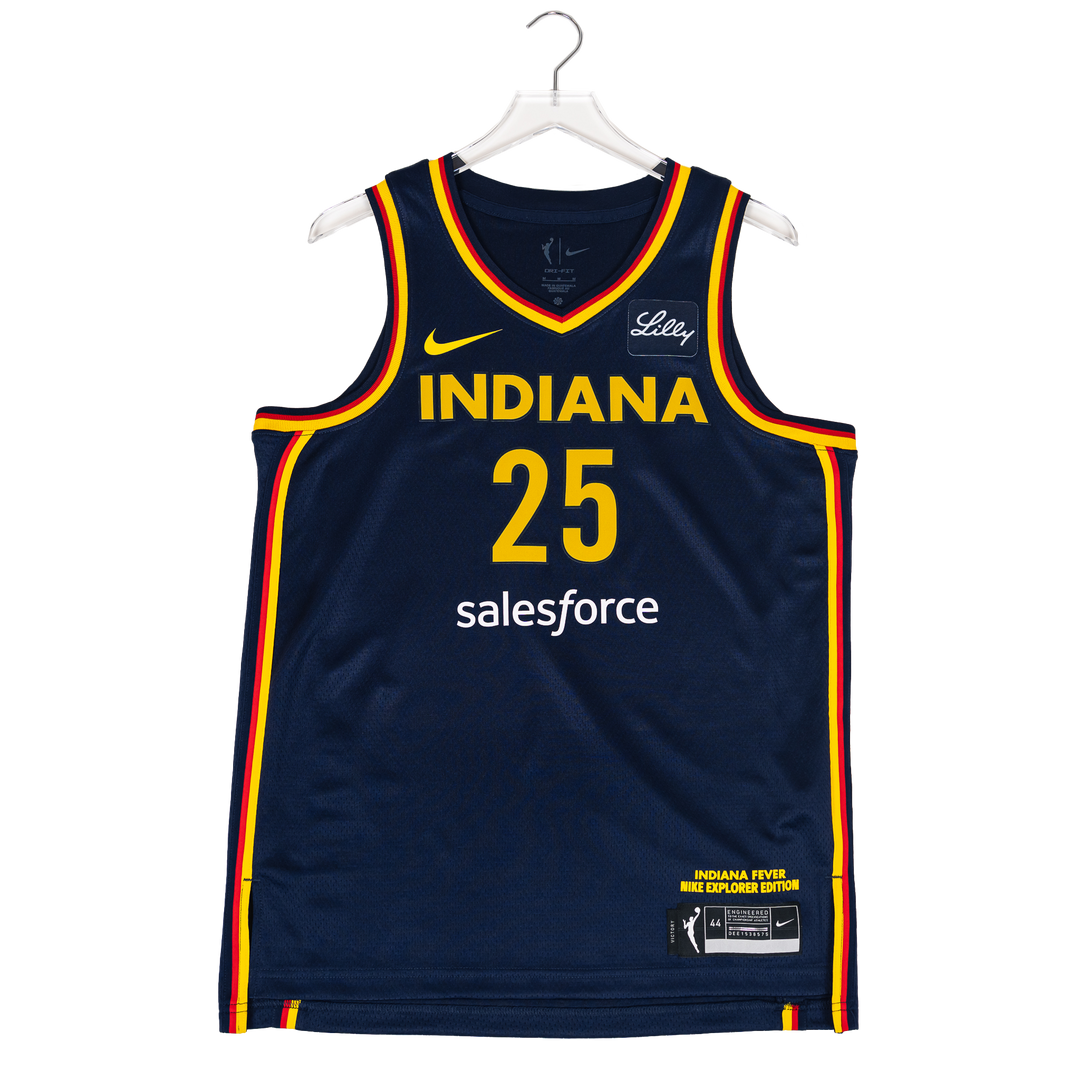 Adult Indiana Fever #25 DeWanna Bonner Explorer Swingman Jersey in Navy by Nike