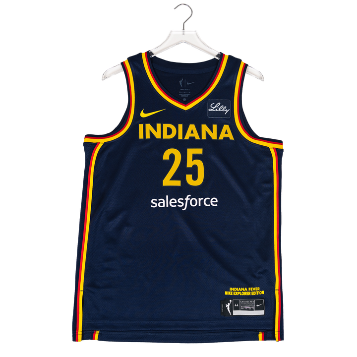 Adult Indiana Fever #25 DeWanna Bonner Explorer Swingman Jersey in Navy by Nike