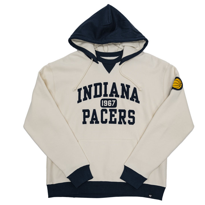 Adult Indiana Pacers Skipper Original Hooded Sweatshirt in White by '47