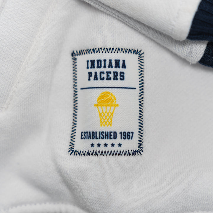 Women's Indiana Pacers Snap Front Fleece Jacket in White by WEAR by EA