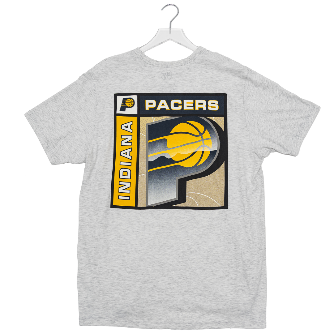 Adult Indiana Pacers Chrome Plate Franklin T-shirt in Grey by '47