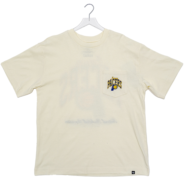 Adult Indiana Pacers Back Door Foundation Pocket T-shirt in White by '47