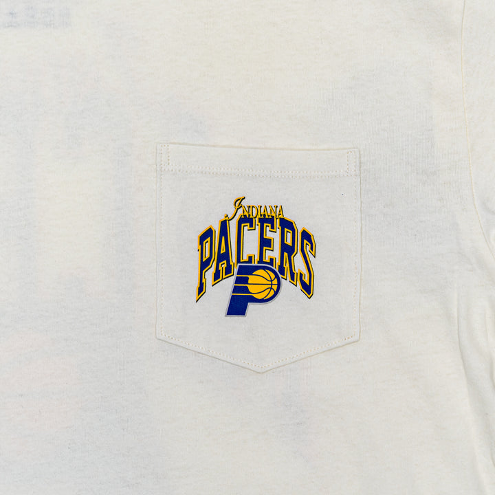 Adult Indiana Pacers Back Door Foundation Pocket T-shirt in White by '47