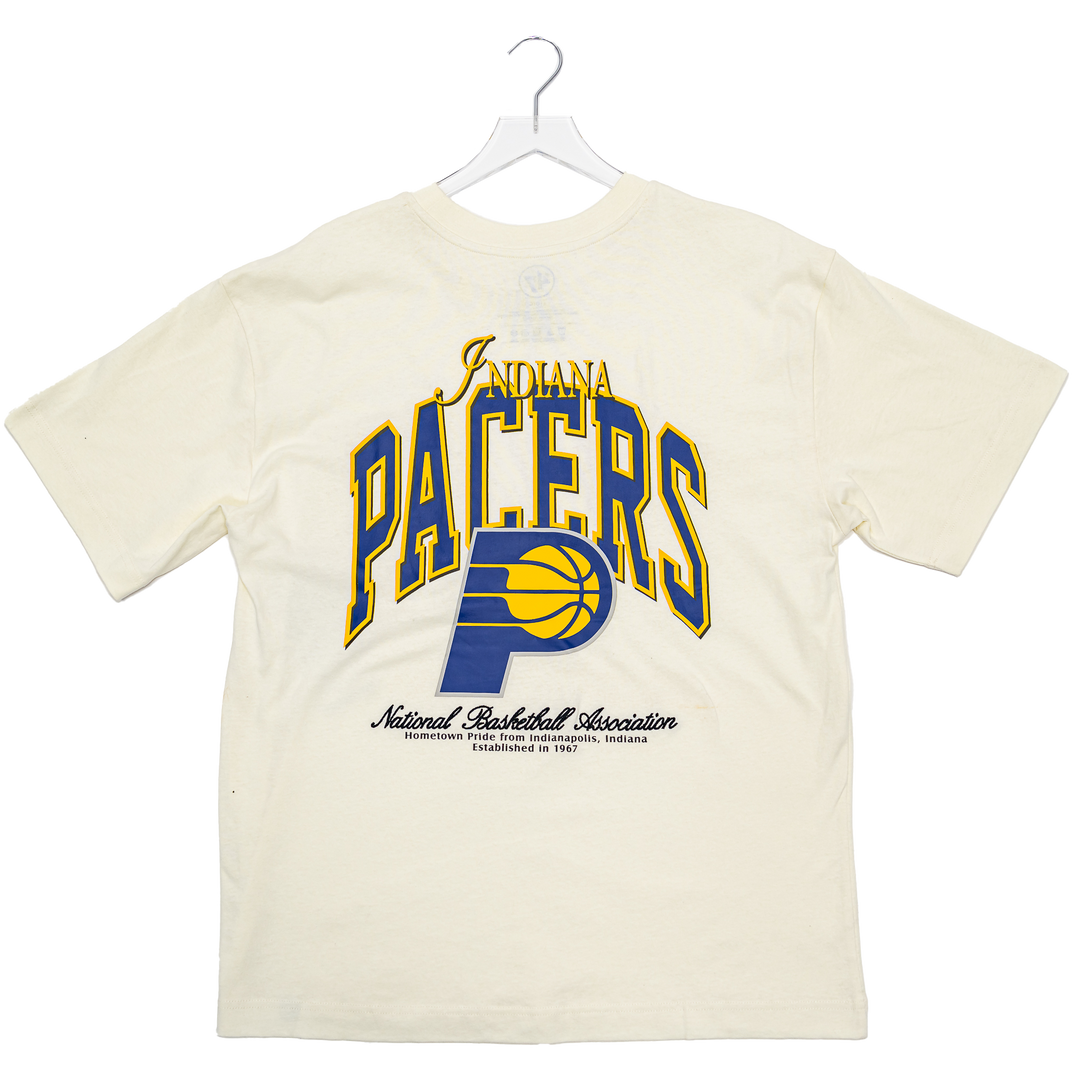 Adult Indiana Pacers Back Door Foundation Pocket T-shirt in White by '47