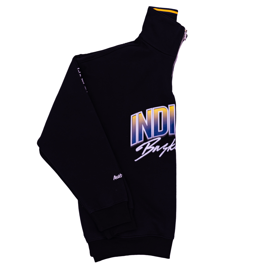 Adult Indiana Fever 2025 Season Indiana Basketball 1/4 Zip Sweatshirt in Black by Authmade